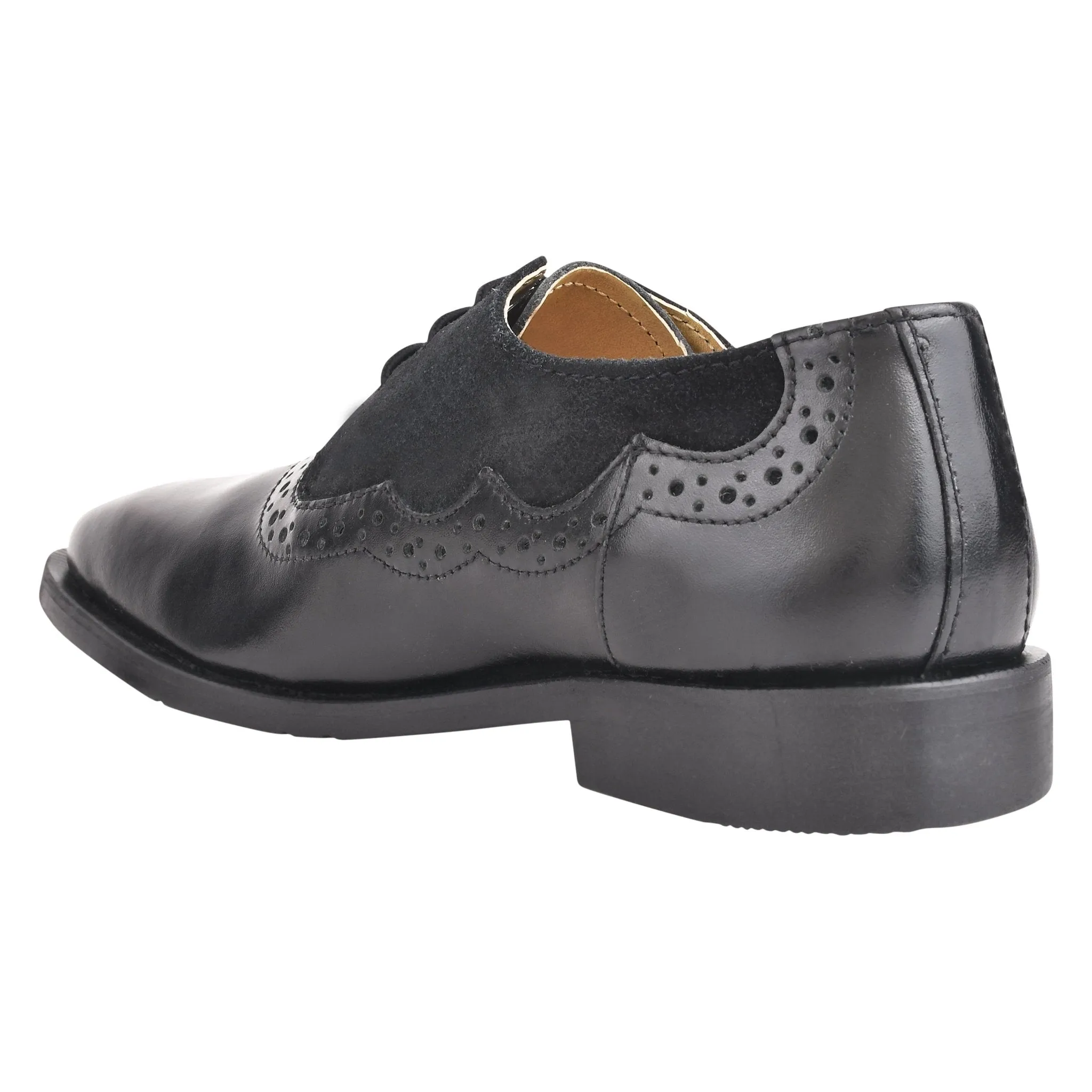 Amy Leather Suede Oxford Style Kids Dress Shoes