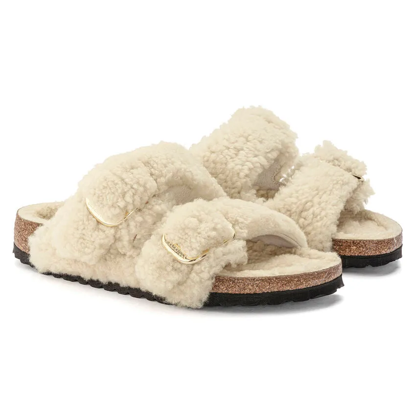 Arizona Big Buckle Shearling Teddy Eggshell