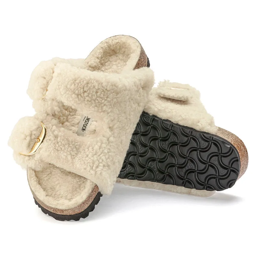 Arizona Big Buckle Shearling Teddy Eggshell