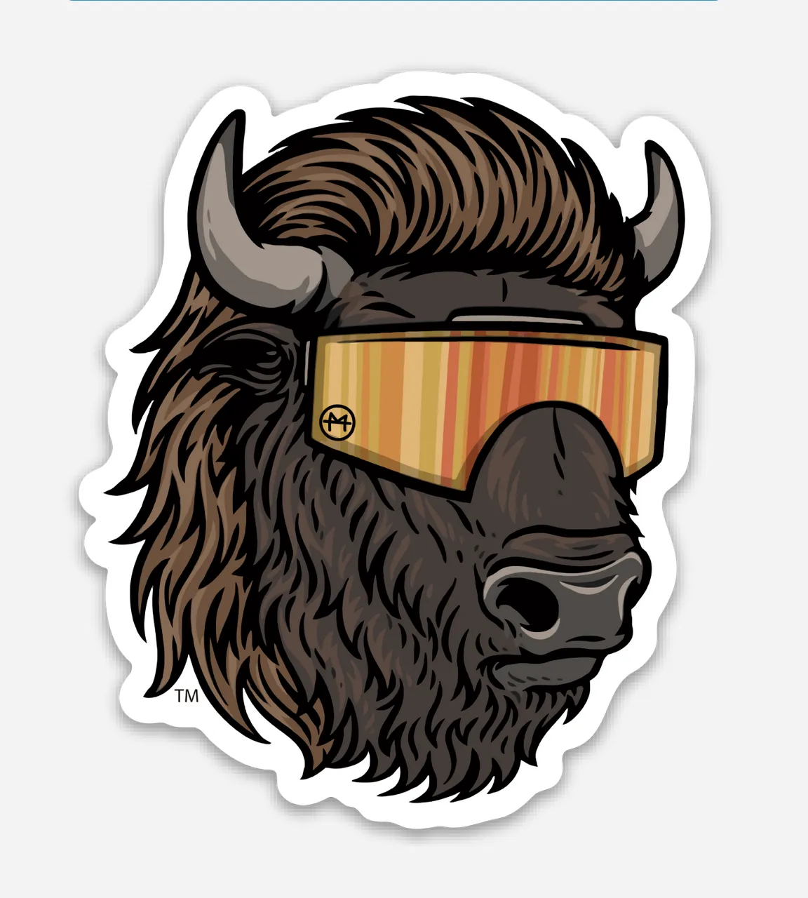 Bison Mullet Sticker