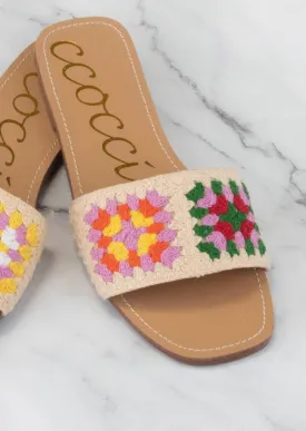 Boho Square Crochet Slide Sandals ~ FINAL SALE