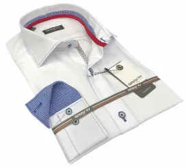 BRANDT WHITE LONG SLEEVE SPORT SHIRT