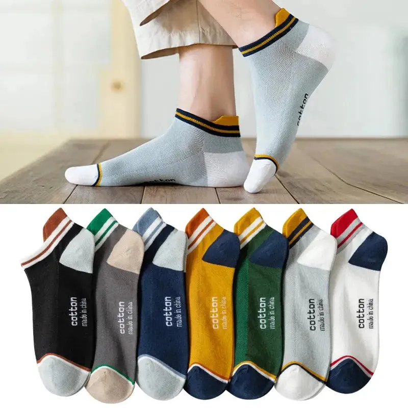 Cotton Man Short Socks Fashion Breathable Ankle Comfortable