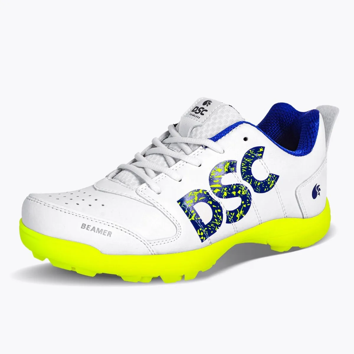 DSC Beamer Cricket Shoes (White/Yellow)