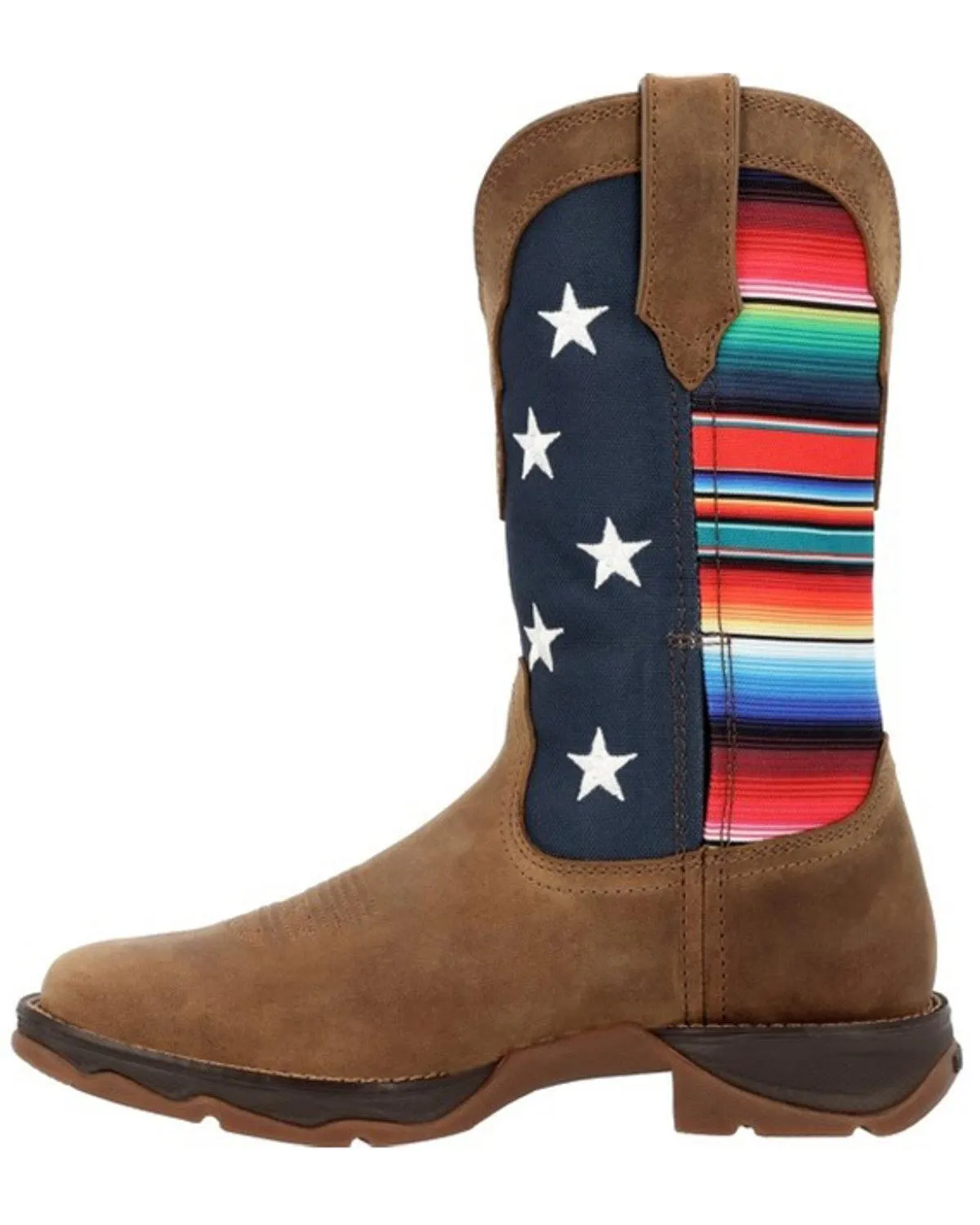 Durango Women's Multi Color American Flag Square Toe Boots DRD0435