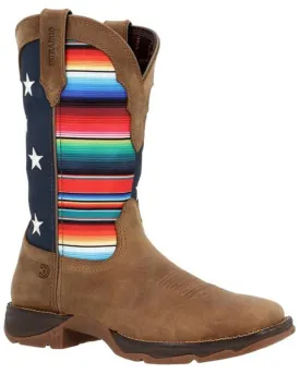 Durango Women's Multi Color American Flag Square Toe Boots DRD0435