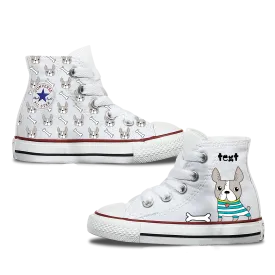 French Bulldog Kids Personalised Converse