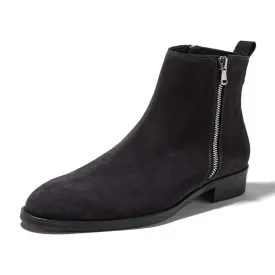 Genuine Leather Velvet Warm Chelsea Boots