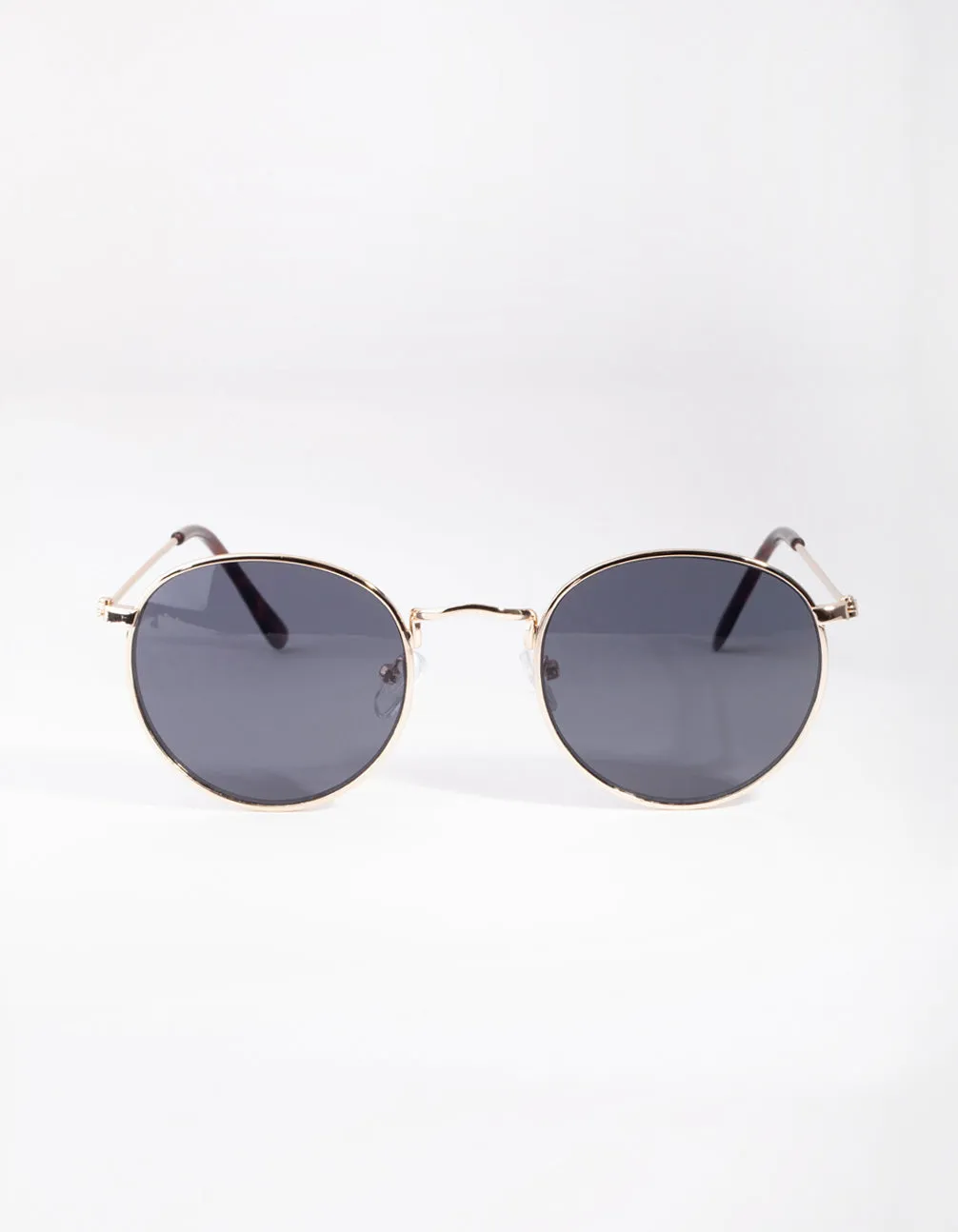 Gold Classic Round Sunglasses