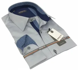 JAMES GREY LONG SLEEVE SPORT SHIRT