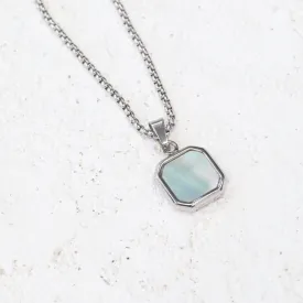 Mother of Pearl Stainless Steel Pendant Necklace