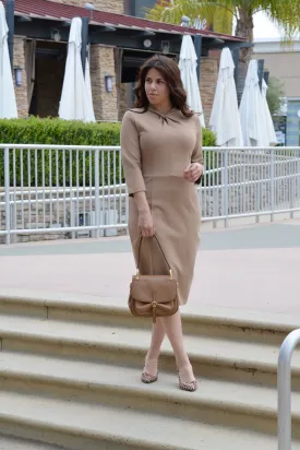 Pamplona Tan Knot Dress