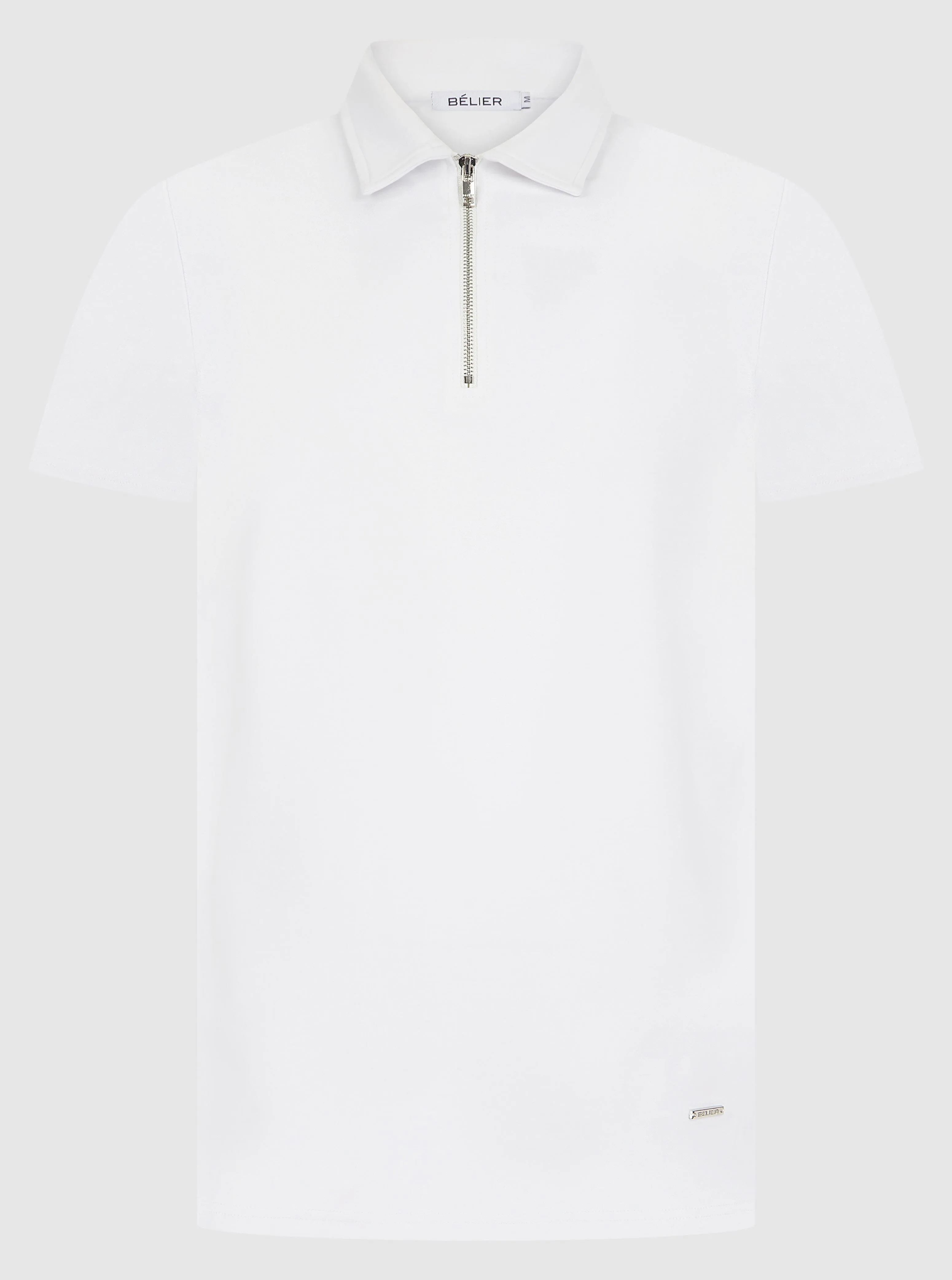 Premium Zip POLO WHITE