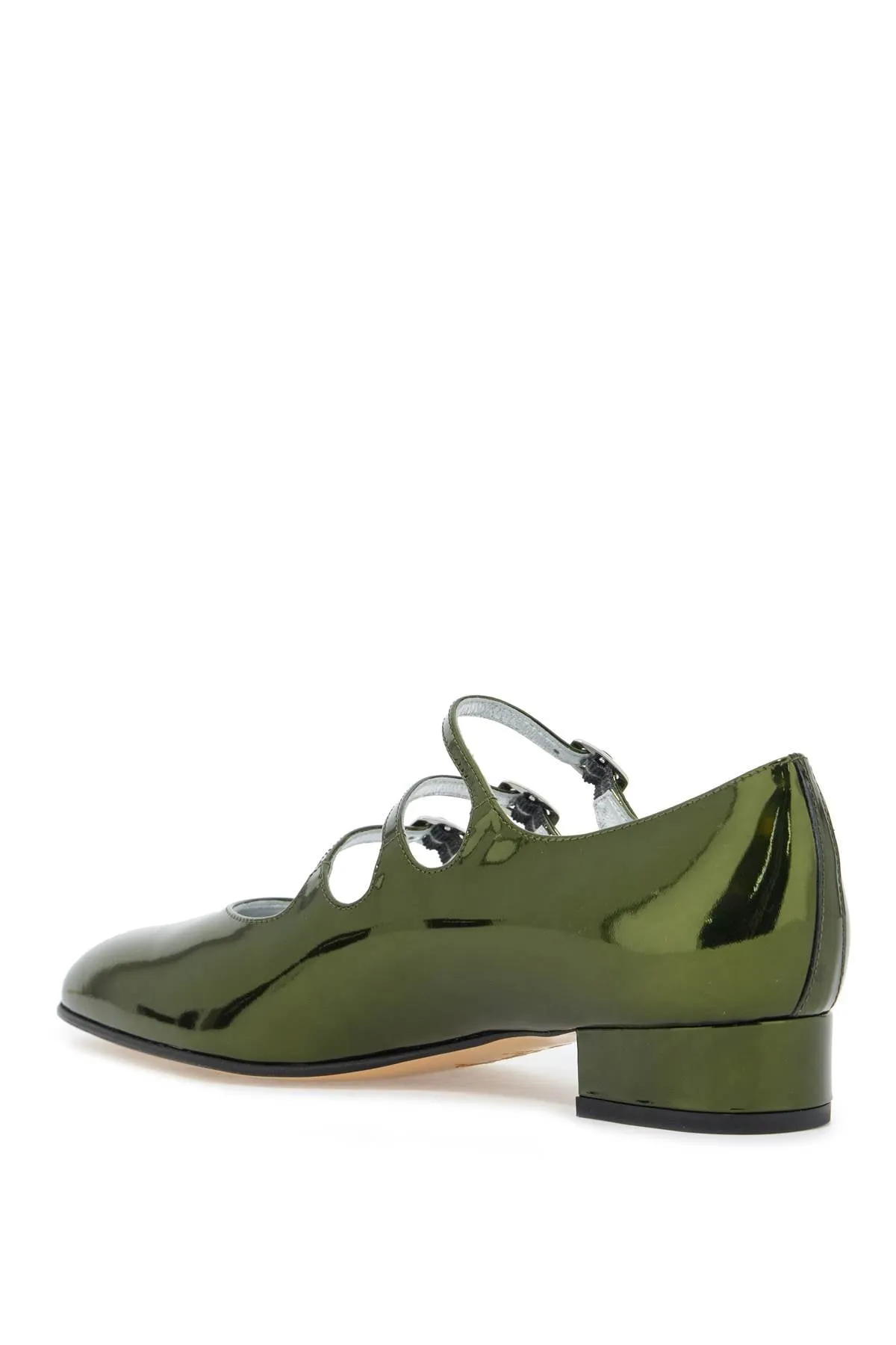 "metallic mary jane ari ARIANA 24 GREEN REFLEX PATENT