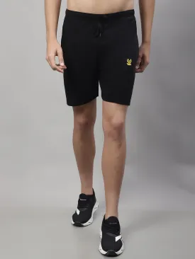 Vimal Jonney Black Regular fit Cotton Shorts for Men