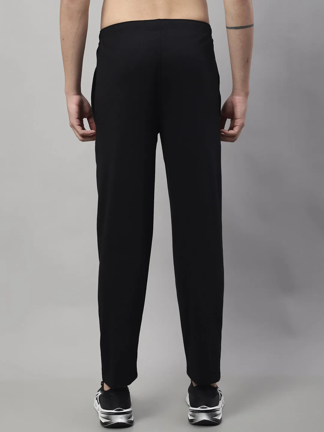 Vimal Jonney Black Regular fit Cotton Trackpant for Men