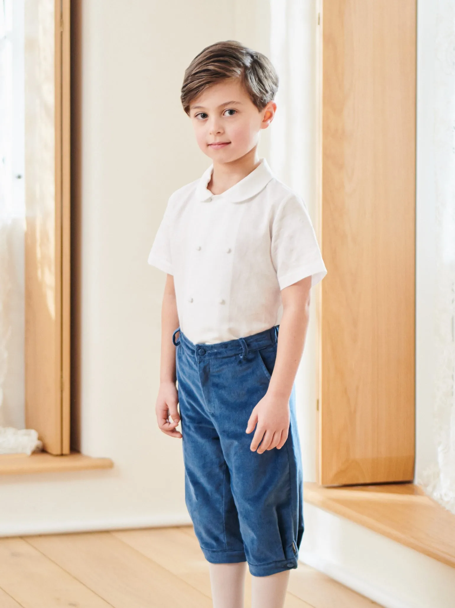 White Toni Ceremony Short Sleeve Boy Shirt