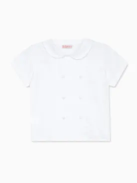 White Toni Ceremony Short Sleeve Boy Shirt